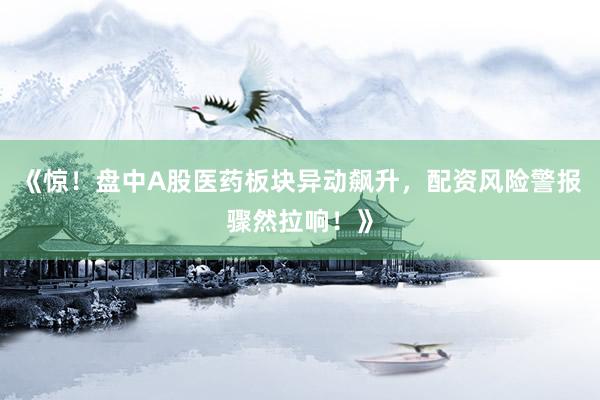 《惊！盘中A股医药板块异动飙升，配资风险警报骤然拉响！》