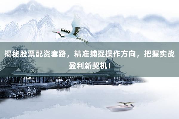 揭秘股票配资套路，精准捕捉操作方向，把握实战盈利新契机！