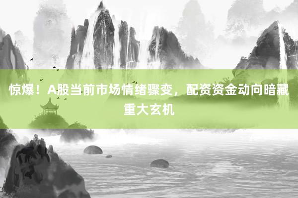 惊爆！A股当前市场情绪骤变，配资资金动向暗藏重大玄机