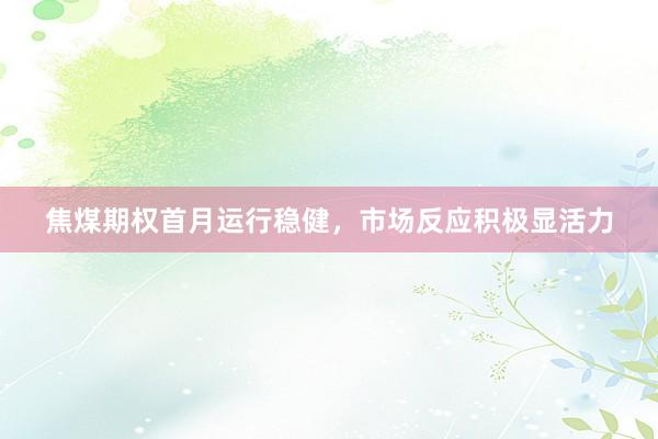 焦煤期权首月运行稳健，市场反应积极显活力