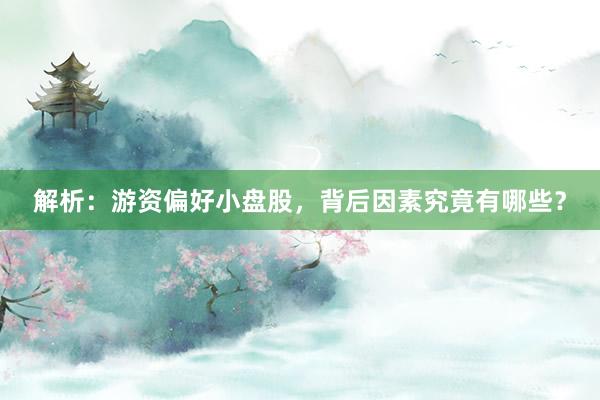 解析：游资偏好小盘股，背后因素究竟有哪些？
