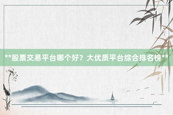 **股票交易平台哪个好？大优质平台综合排名榜**