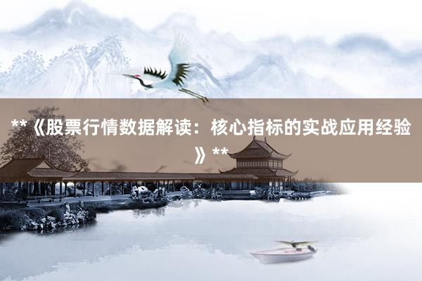 **《股票行情数据解读：核心指标的实战应用经验》**